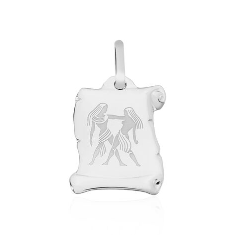 Pendentif Zodiaque Parchemin Argent Blanc - Bijoux personnalisés Famille | Marc Orian
