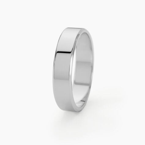 Alliance Inayah Ruban Plat Argent Blanc - Alliances duo Famille | Marc Orian