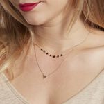 Collier Andreana Argent Rose Pierre De Synthese - Colliers multirangs Femme | Marc Orian
