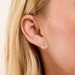 Boucles D'Oreilles Puces Amelia Plaqu&eacute; Or Jaune Oxyde De Zirconium - Puces Femme | Marc Orian