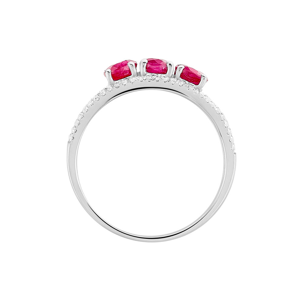 Bague Madeline Or Blanc Rubis Diamant - Bagues vintage Femme | Marc Orian