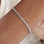 Bracelet Jerry Maille Corde Or Blanc - Bracelets mailles Femme | Marc Orian