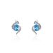 Boucles D'oreilles Puces Sunset Or Blanc Topaze Oxyde - Puces Femme | Marc Orian