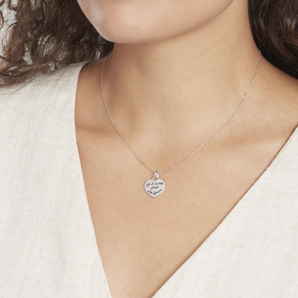 Pendentif Mayliss Argent Blanc - Bijoux personnalisés Femme | Marc Orian