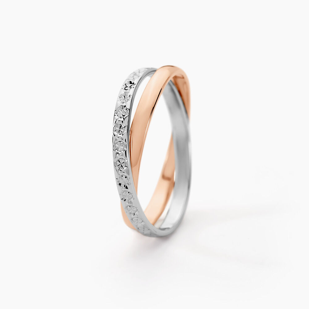 Alliance Hermana Ruban Plat Or Bicolore - Alliances duo Unisex | Marc Orian
