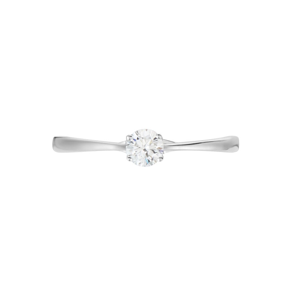 Bague Solitaire Or Blanc Solenia Diamant - Parures de mariage Femme | Marc Orian