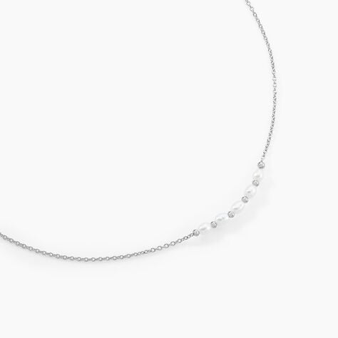 Collier Felisia Argent Blanc Perle De Culture - Colliers avec pierres Femme | Marc Orian