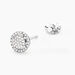 Boucles D'oreilles Puces Soleil D'hiver Or Blanc Diamant - Puces Femme | Marc Orian