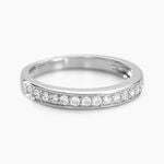 Demi Alliance Heket Argent Blanc Oxyde De Zirconium - Alliances duo Femme | Marc Orian