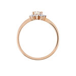 Bague Jozsua Or Rose Morganite Peche Oxyde De Zirconium - Bagues pierres fines Femme | Marc Orian