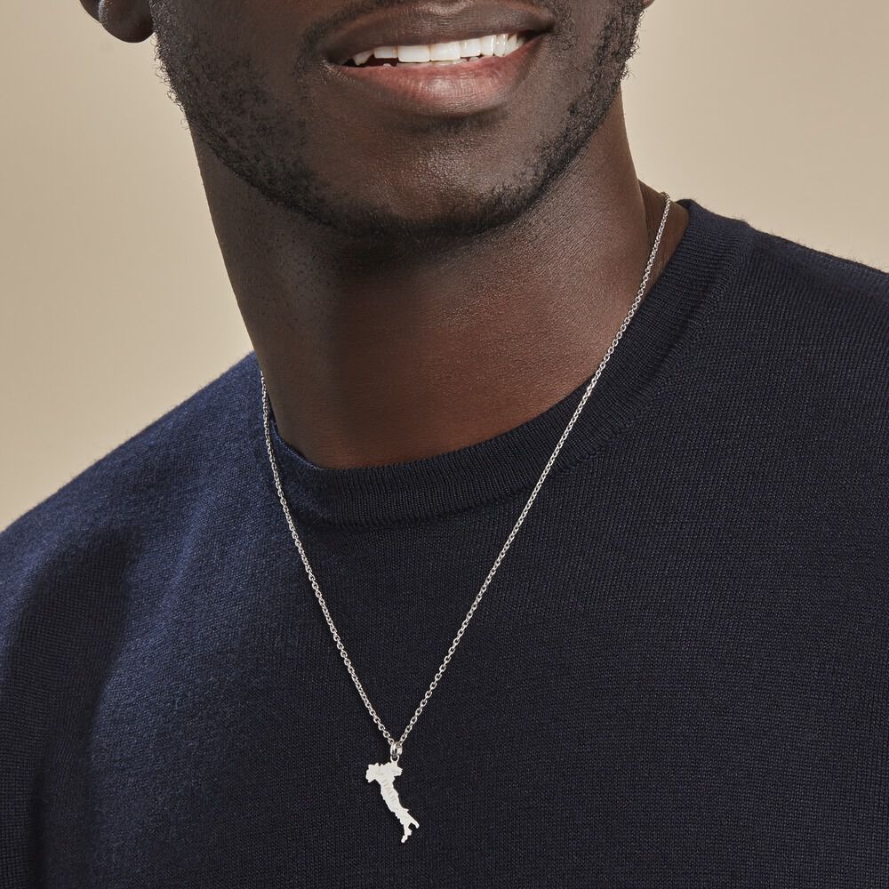 Pendentif Thea Argent Blanc - Bijoux personnalisés Famille | Marc Orian