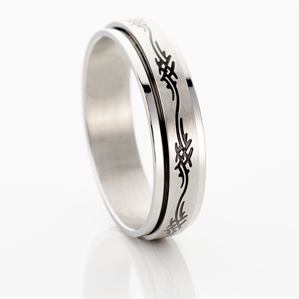 Bague Acier Blanc Lucas - Bagues grosses Femme | Marc Orian