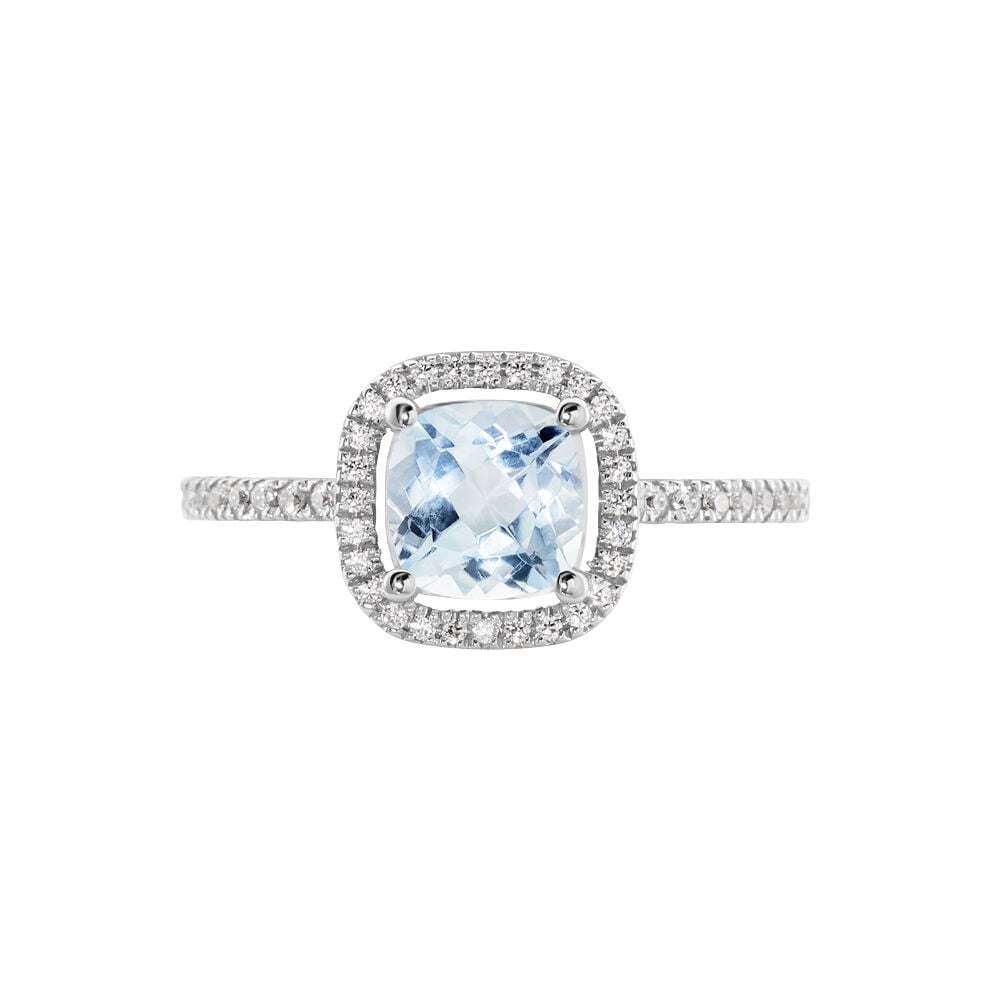 Bague Or Blanc Adrienne Topaze Oxydes De Zirconium - Bagues pierres fines Femme | Marc Orian