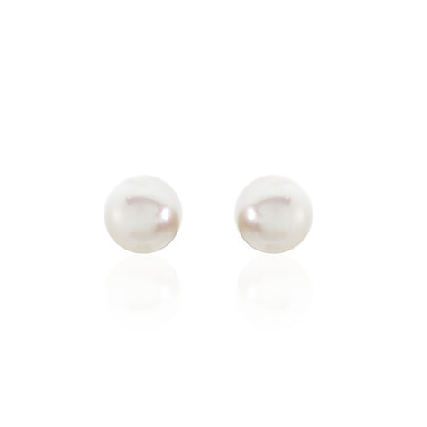 Boucles D'oreilles Puces Kesya Nacres Bouton Or Jaune Perle De Culture - Boucles d'oreilles mariage Femme | Marc Orian