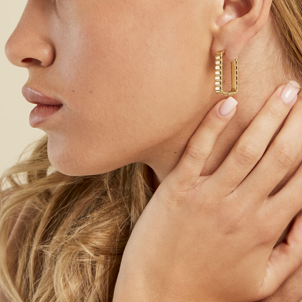 Créoles Mira Acier Jaune - Créoles Femme | Marc Orian