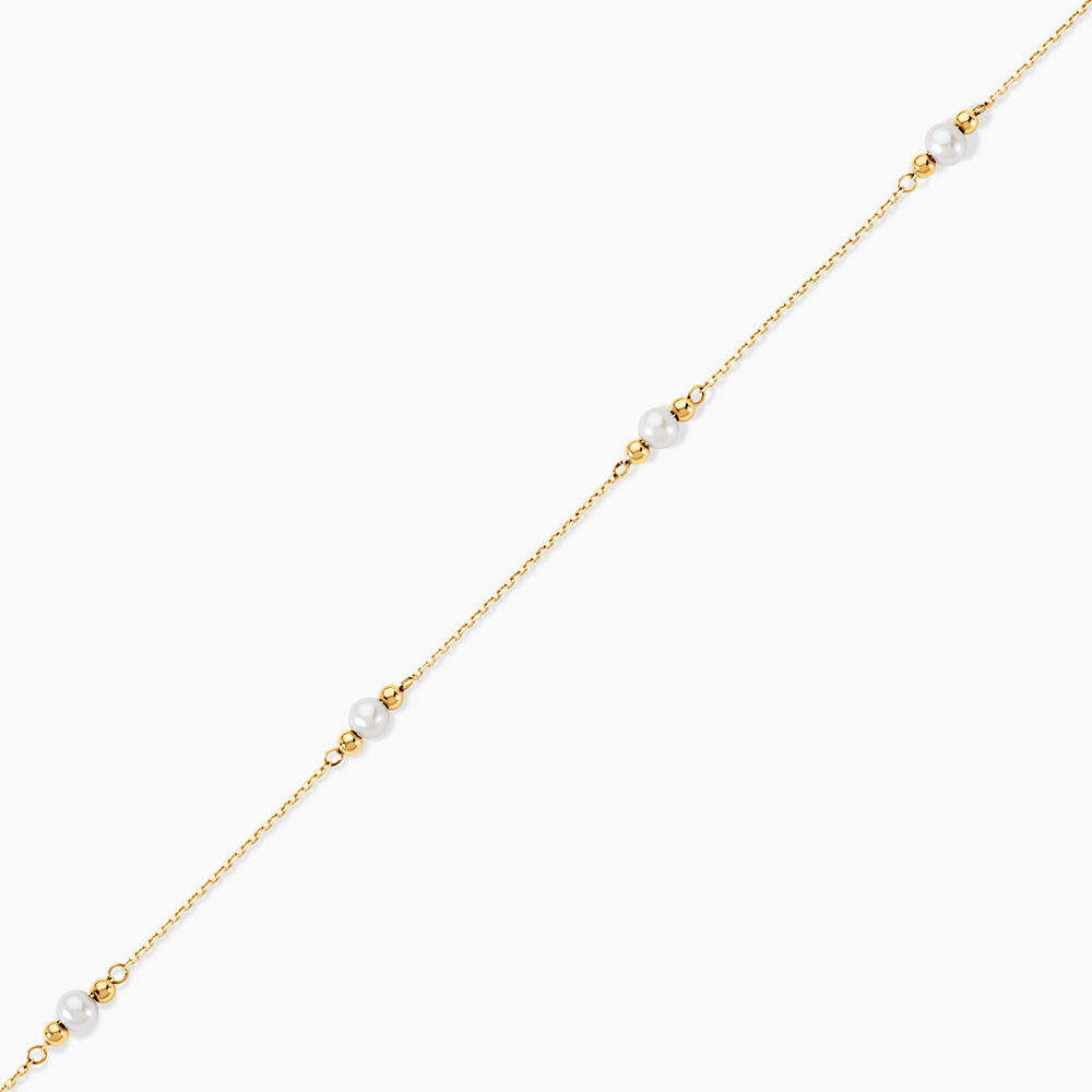 Cha&icirc;ne De Cheville Akif Or Jaune Perle De Culture - Chaines de cheville Femme | Marc Orian