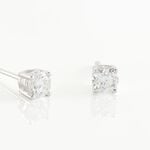 Boucles D'oreilles Puces Or Blanc Victoria Diamants - Puces Femme | Marc Orian