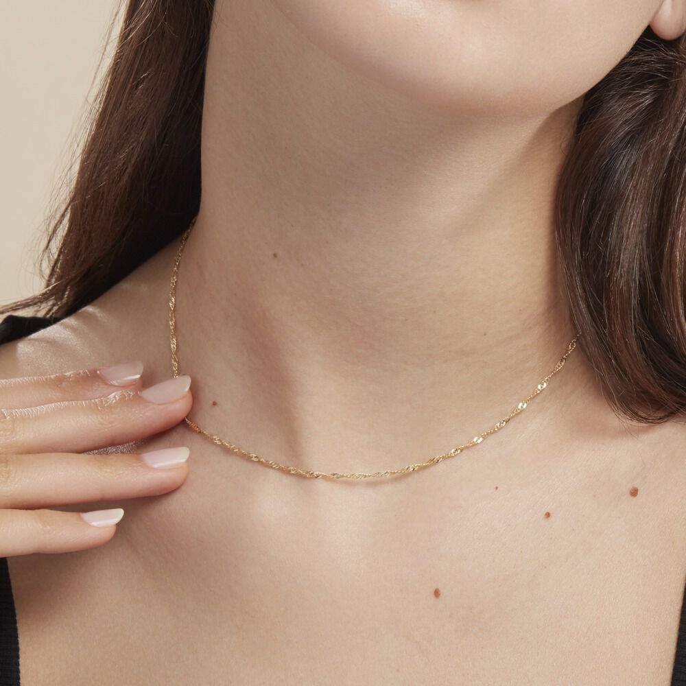 Chaîne Imanie Maille Singapour Or Jaune - Chaines Femme | Marc Orian