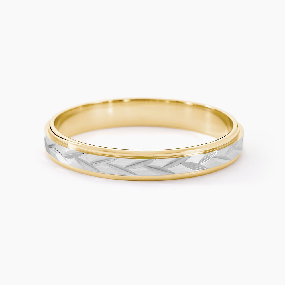 Alliance Effet Epi Mat Or Bicolore - Alliances duo Unisex | Marc Orian