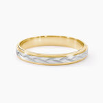 Alliance Effet Epi Mat Or Bicolore - Alliances duo Unisex | Marc Orian