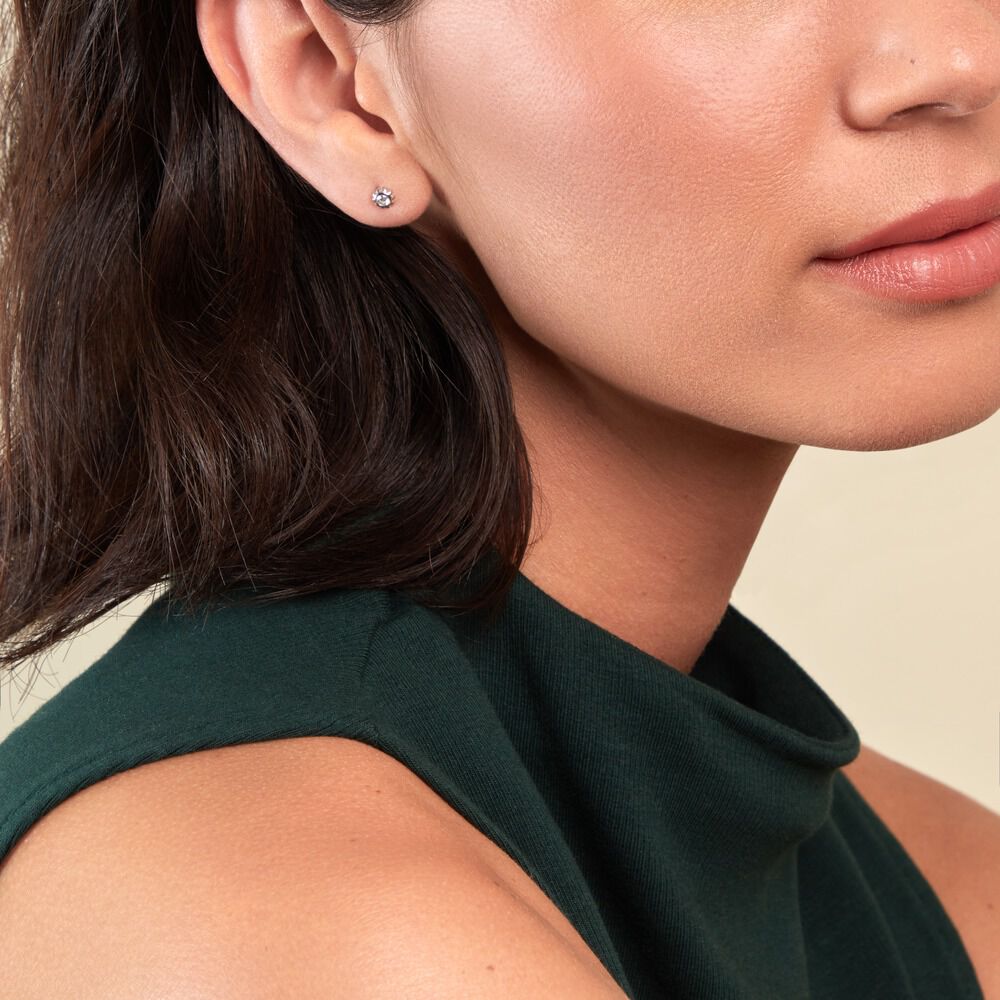Boucles D'oreilles Dépareillées Macha Argent Blanc Oxyde De Zirconium - Boucles d'oreilles Femme | Marc Orian