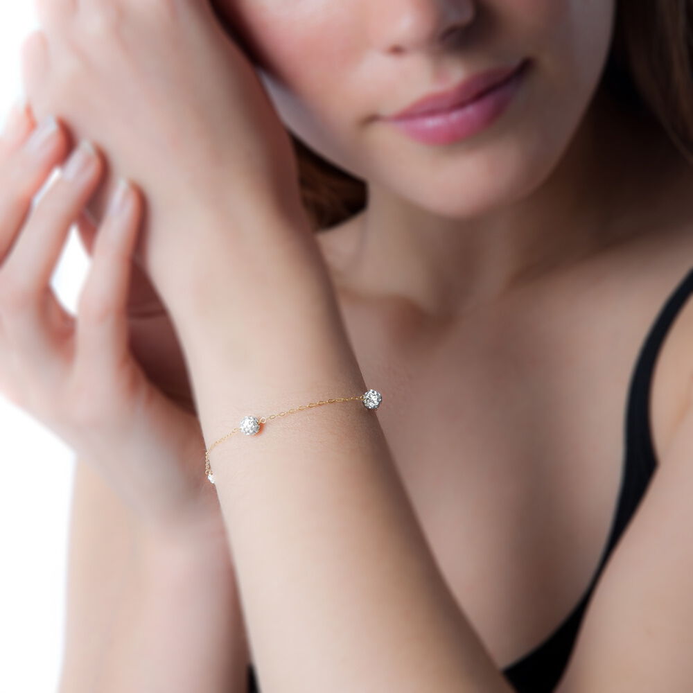 Bracelet Maile Or Jaune Strass - Bracelets chaînes Femme | Marc Orian