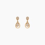 Boucles D'oreilles Pendantes Mahalya Plaqu&eacute; Or Oxyde De Zirconium - Pendantes Femme | Marc Orian