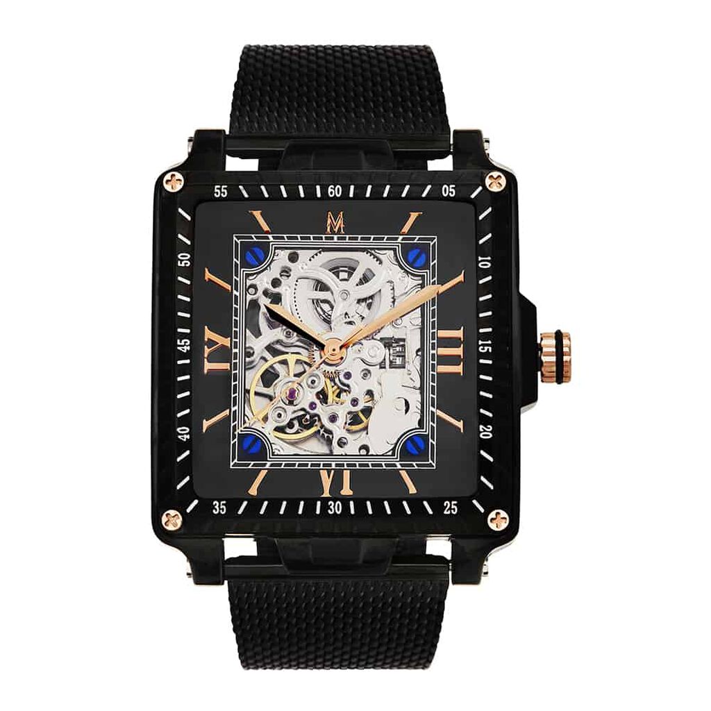 Montre Montignac Square Automatique Noir - Montres automatiques Homme | Marc Orian
