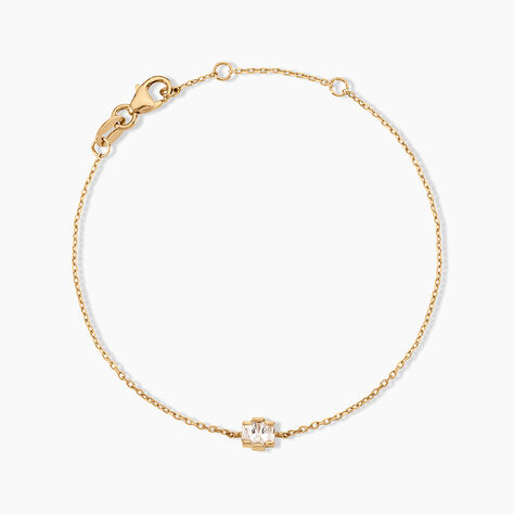 Bracelet Valentyne Plaque Or Jaune Oxyde De Zirconium - Bracelets fantaisie Femme | Marc Orian
