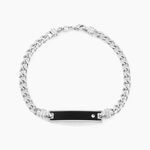 Bracelet Identite Argent Blanc Ilias Oxyde De Zirconium - Gourmettes Homme | Marc Orian