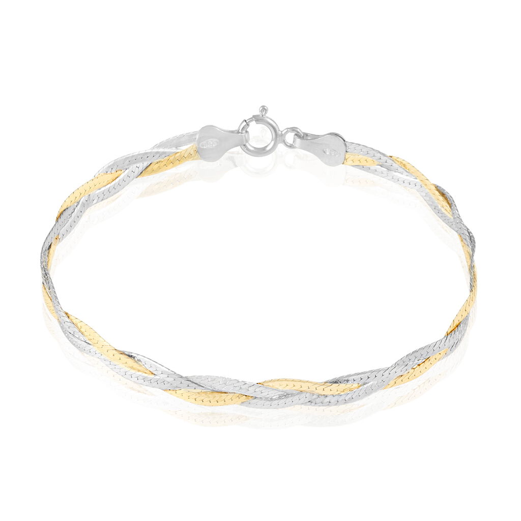 Bracelet Elae Argent Bicolore - Bracelets mailles Femme | Marc Orian