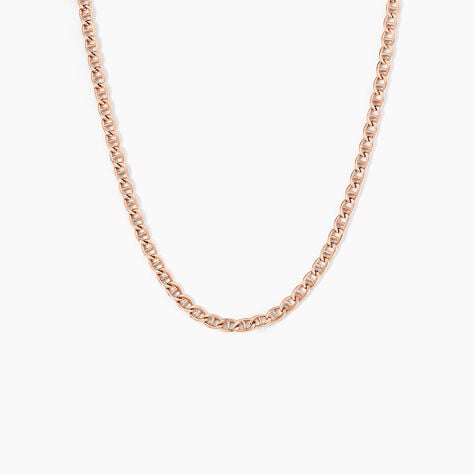 Collier Capucin Or Rose Maille Marine Plate - Chaines Femme | Marc Orian