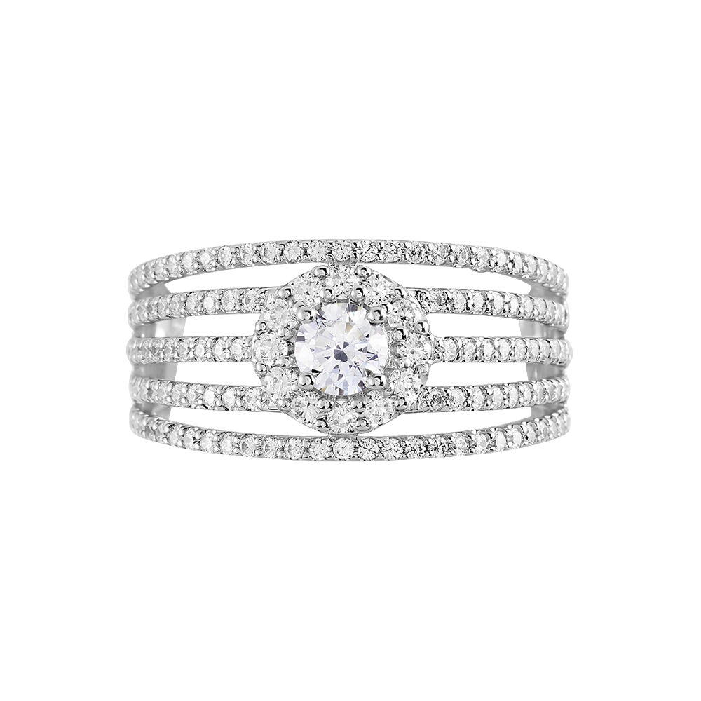 Bague Solitaire Iolente Argent Oxyde De Zirconium -  Femme | Marc Orian