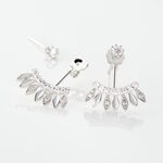 Bijoux D'oreilles Yannique Argent Blanc Oxyde De Zirconium - Boucles d'oreilles pampille Femme | Marc Orian