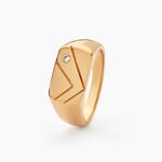 Chevali&egrave;re Plaqu&eacute; Or Jaune Gyorgy Oxyde De Zirconium - Solitaires Homme | Marc Orian