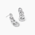 Boucles D'Oreilles Pendantes Madame Argent Blanc Oxyde De Zirconium - Pendantes Femme | Marc Orian