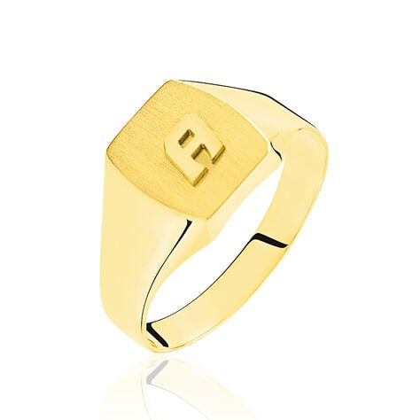 Chevalière Garrick Tonneau 1 Initiale Or Jaune - Chevalières Femme | Marc Orian