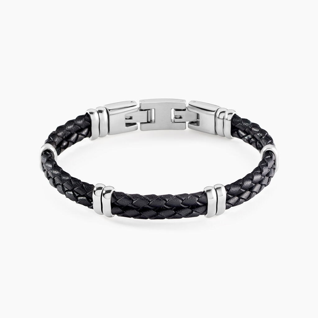 Bracelet Phebus Him Cuir De Vache Noir - Bracelets cuir Homme | Marc Orian