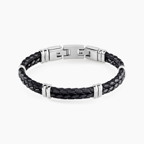 Bracelet Phebus Him Cuir De Vache Noir - Bracelets cuir Homme | Marc Orian