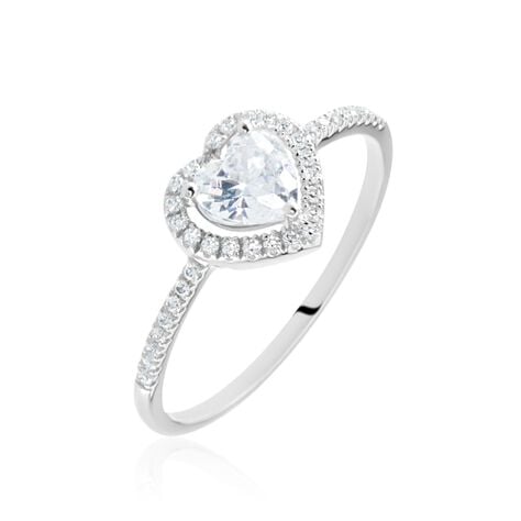 Bague Lienor Or Blanc Oxyde - Solitaires Femme | Marc Orian