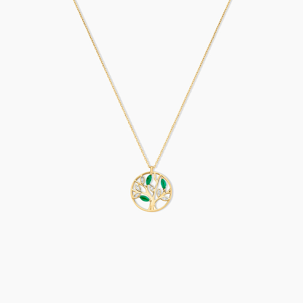 Collier Elsebein Or Jaune Emeraude - Colliers avec pierres Femme | Marc Orian