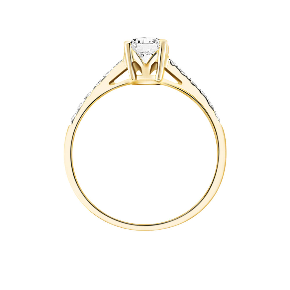 Bague Manon Or Jaune Oxyde De Zirconium - Solitaires Femme | Marc Orian