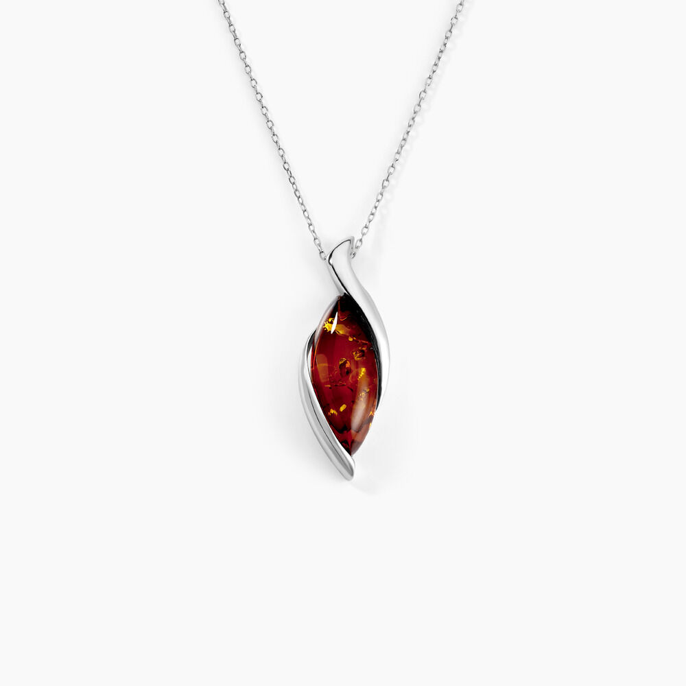 Collier Vyara Argent Blanc Ambre - Colliers avec pierres Femme | Marc Orian
