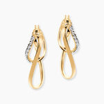 Cr&eacute;oles Luna Or Jaune Strass - Cr&eacute;oles Femme | Marc Orian