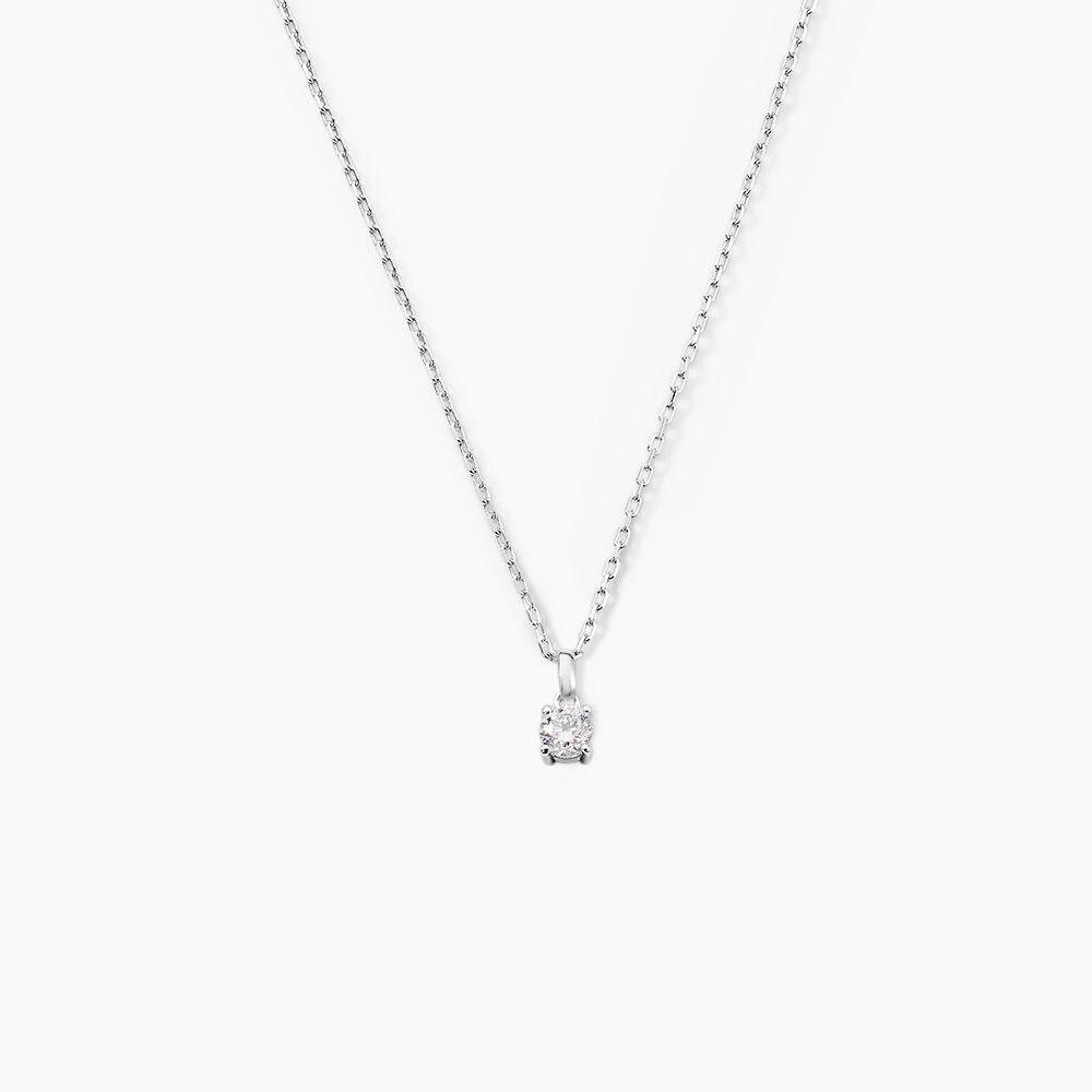 Pendentif One Or Blanc Diamant - Parures de mariage Femme | Marc Orian