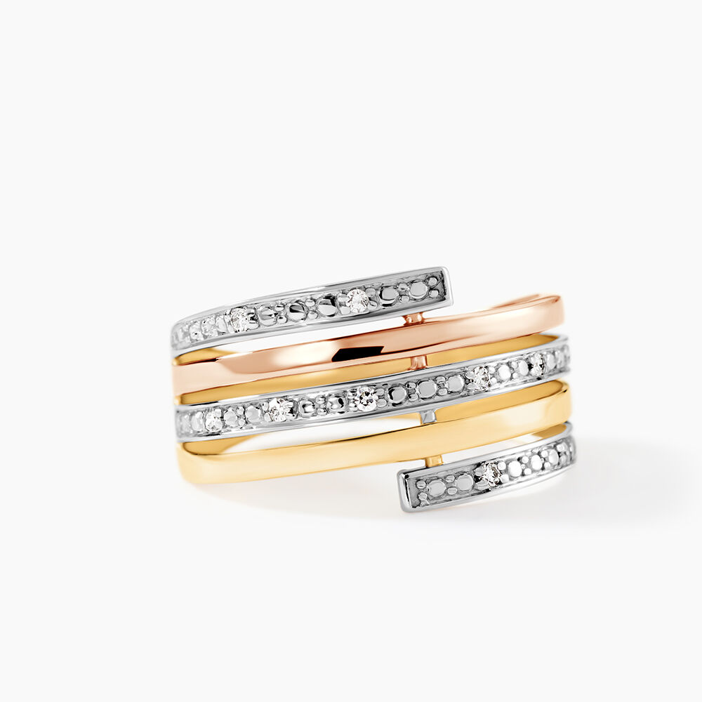 Bague Eleonore Or Tricolore Diamant - Parures de mariage Femme | Marc Orian