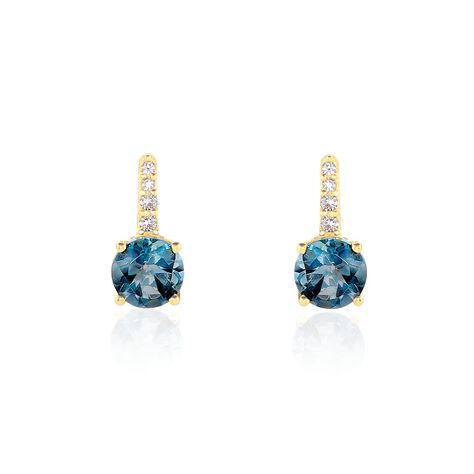 Bijoux D'oreilles Monroe Or Jaune Topaze Oxyde De Zirconium - Clous d'oreilles Femme | Marc Orian