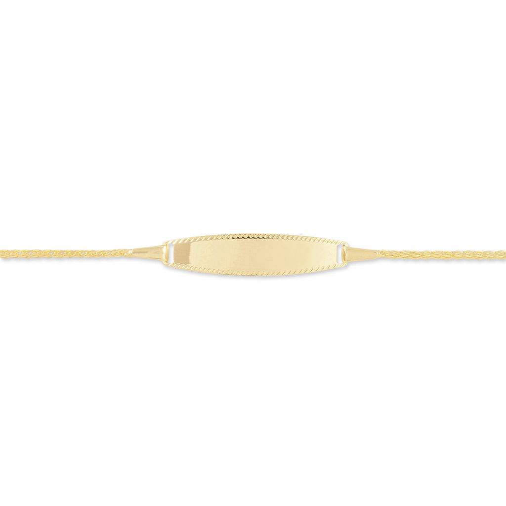 Bracelet Identité Euriel Maille Palmier Or Jaune - Gourmettes Enfant | Marc Orian