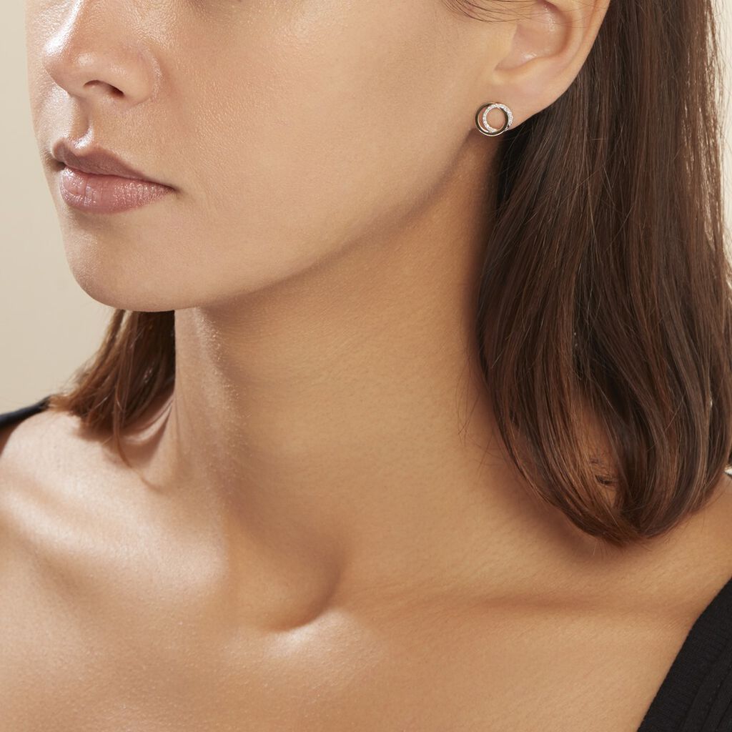 Boucles D'oreilles Or Jaune Tresha Diamants - Boucles d'oreilles pierres précieuses Femme | Marc Orian