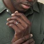 Bague Karly Acier Blanc - Bijoux fantaisie Homme | Marc Orian